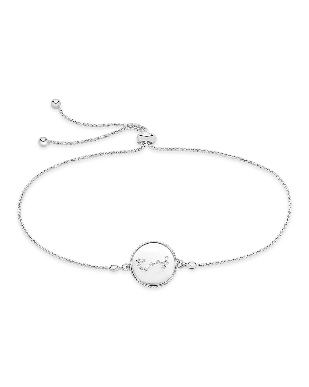 Sterling Silver Constellation Disk Bolo Bracelet Bracelet Sterling Forever Silver Scorpio (Oct 23 - Nov 21) 