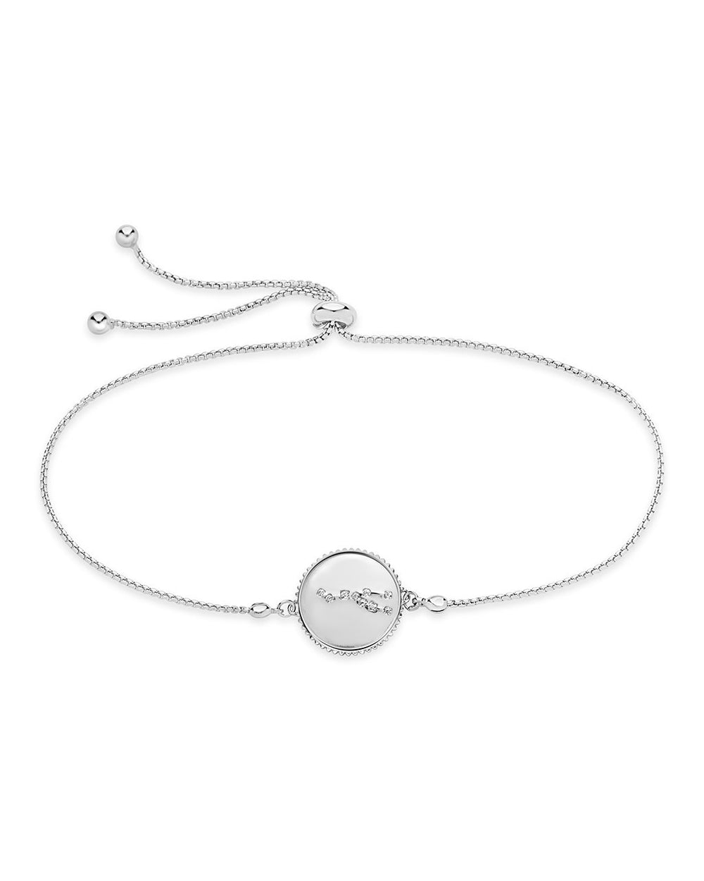 Sterling Silver Constellation Disk Bolo Bracelet Bracelet Sterling Forever Silver Taurus (Apr 20 - May 20) 