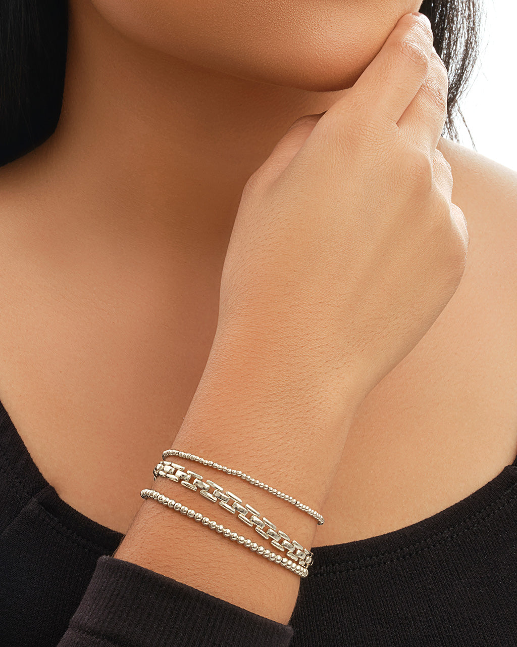 Link & Bead Bracelet Set of 3 Bracelet Sterling Forever 