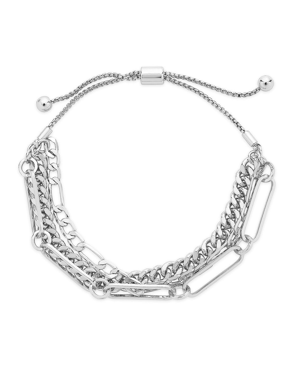 Layered Chain Bolo Bracelet Bracelet Sterling Forever Silver 