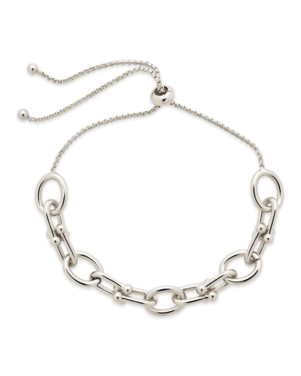 Mixed Link Bolo Bracelet Bracelet Sterling Forever Silver 