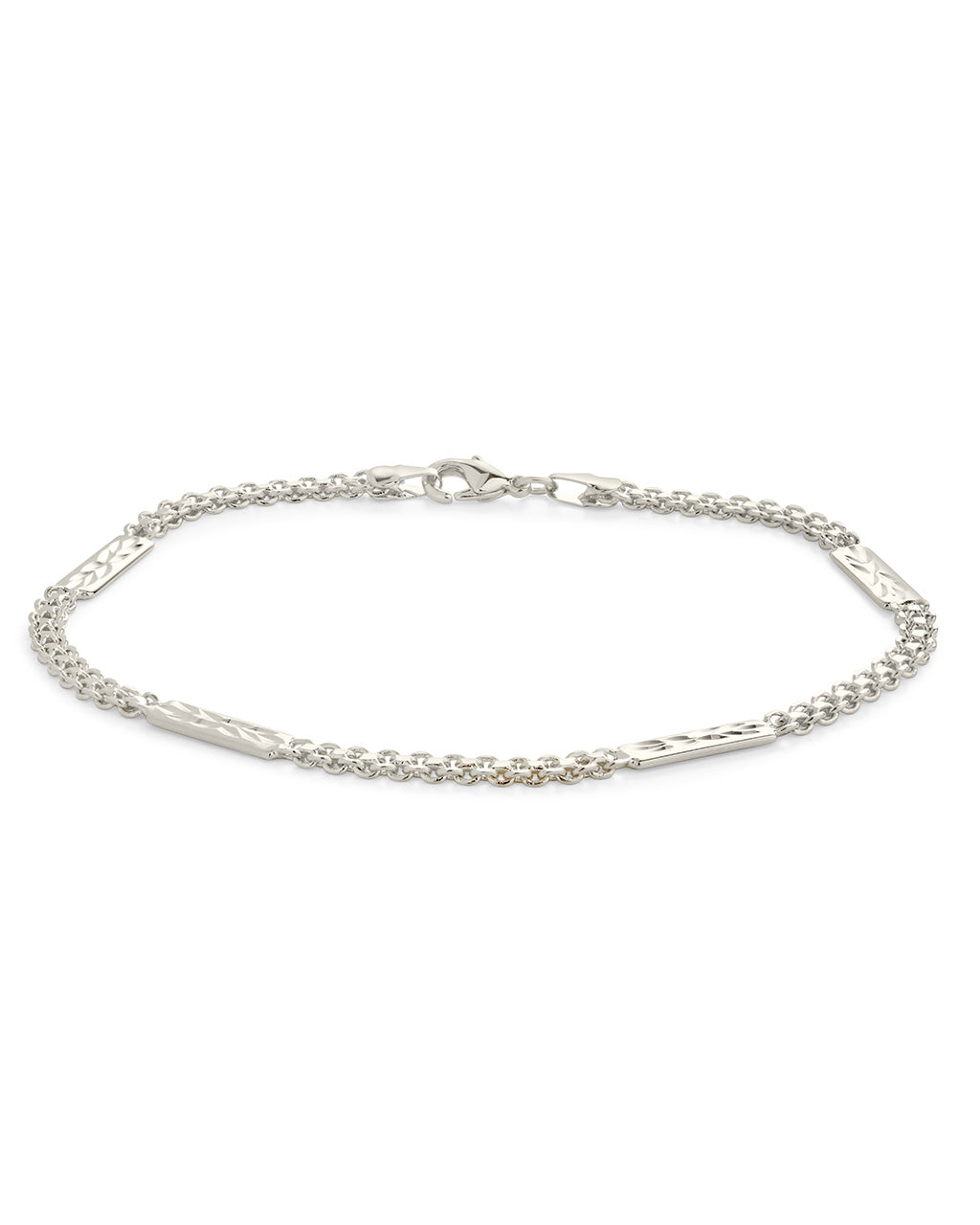 Textured Station Anklet Anklet Sterling Forever 