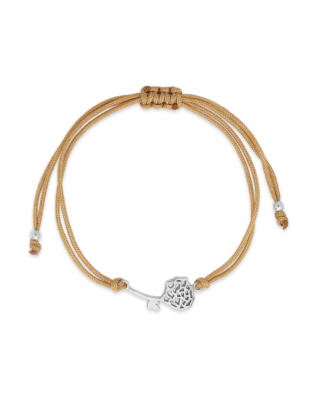 Sterling Silver Birth Flower Bolo Bracelet Necklace Sterling Forever 