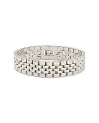 Chunky Watch Band Chain Bracelet Bracelet Sterling Forever Silver 