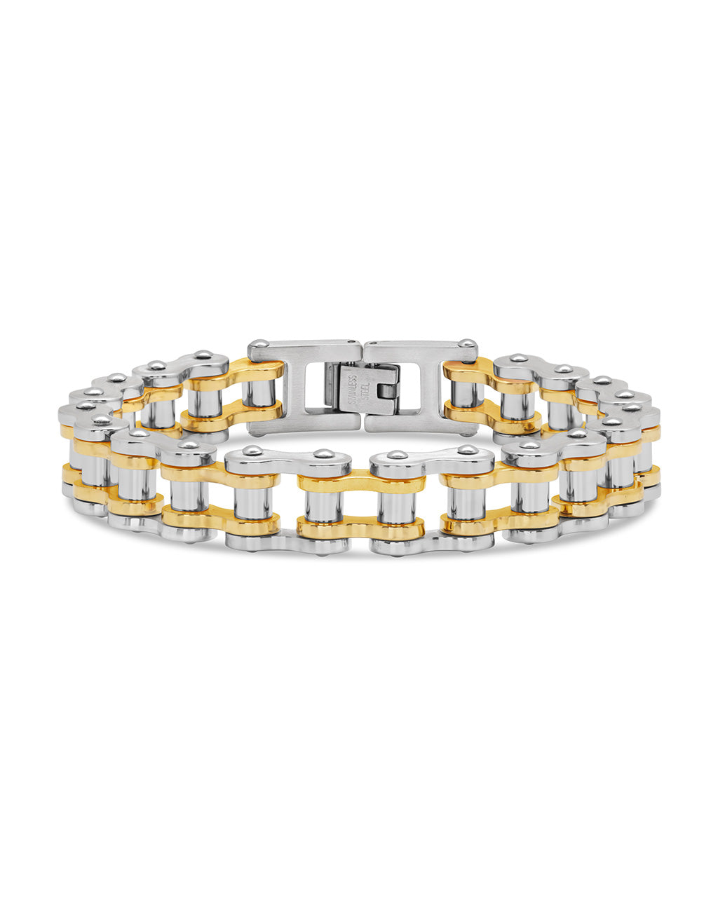 Bolt Watch Band Chain Bracelet Bracelet Sterling Forever Silver + Gold 