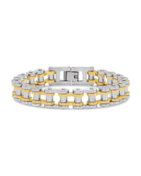Bolt Watch Band Chain Bracelet Bracelet Sterling Forever Silver + Gold 
