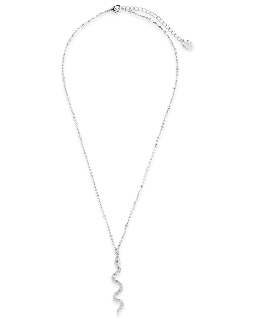 Scaly Snake Pendant Necklace - Sterling Forever