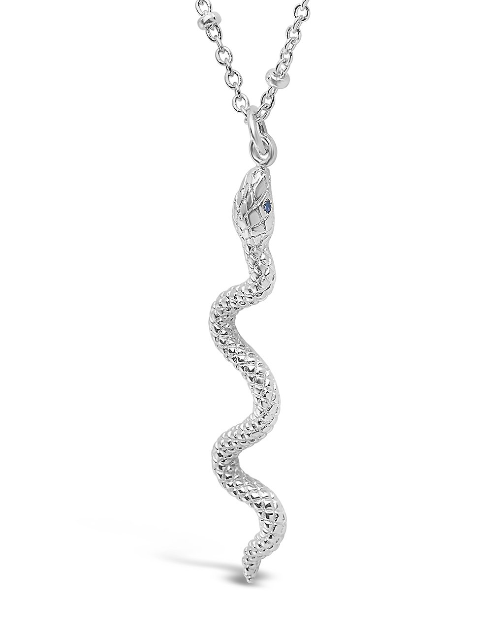 Scaly Snake Pendant Necklace - Sterling Forever