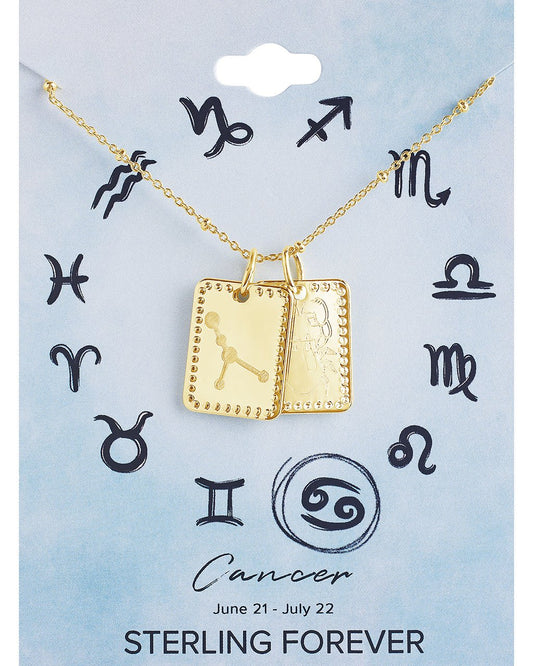 Zodiac Tag Necklace - Sterling Forever