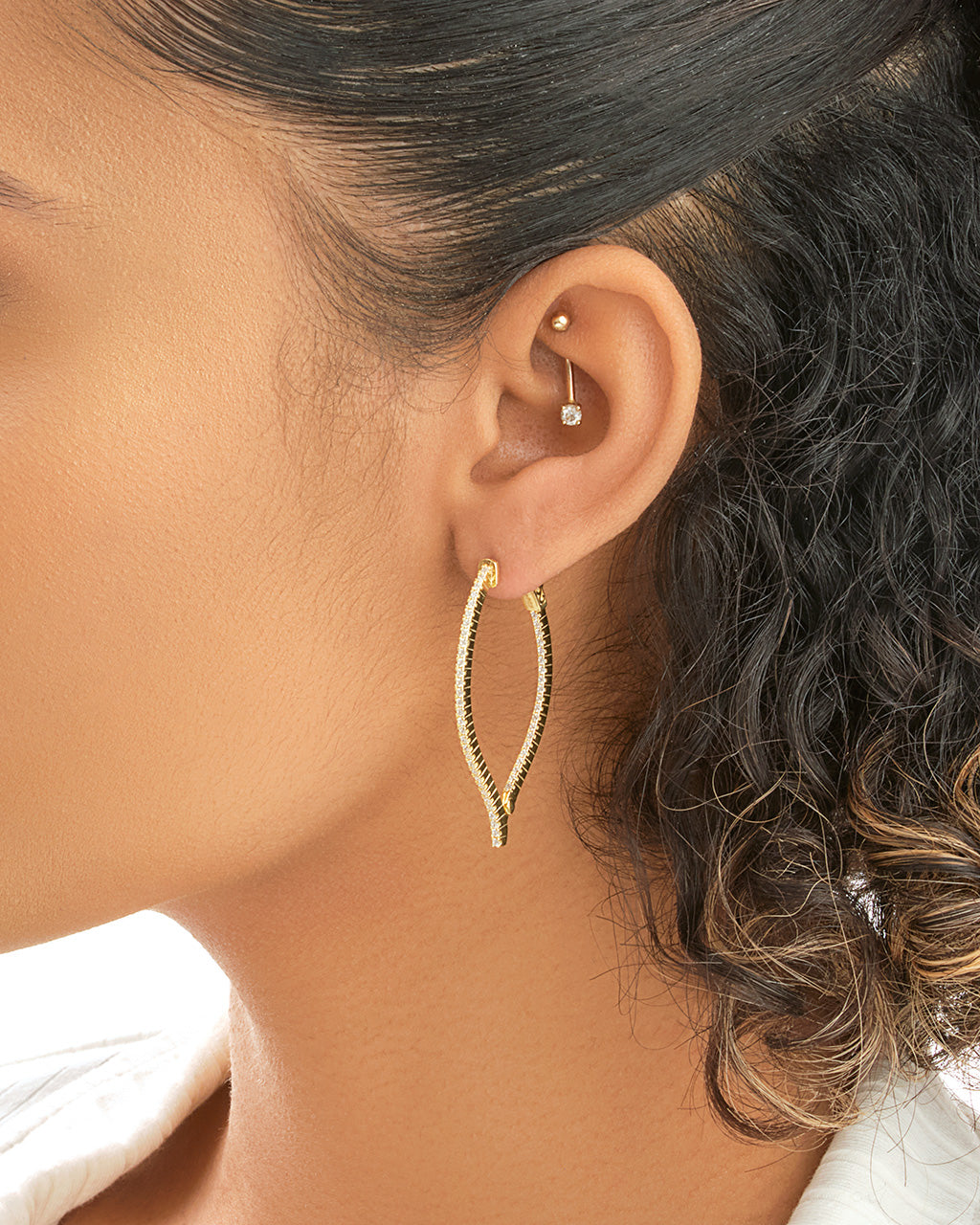CZ Inside Out Teardrop Drop Earrings Earring Sterling Forever 