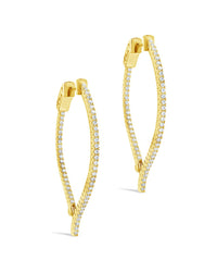 CZ Inside Out Teardrop Drop Earrings - Sterling Forever