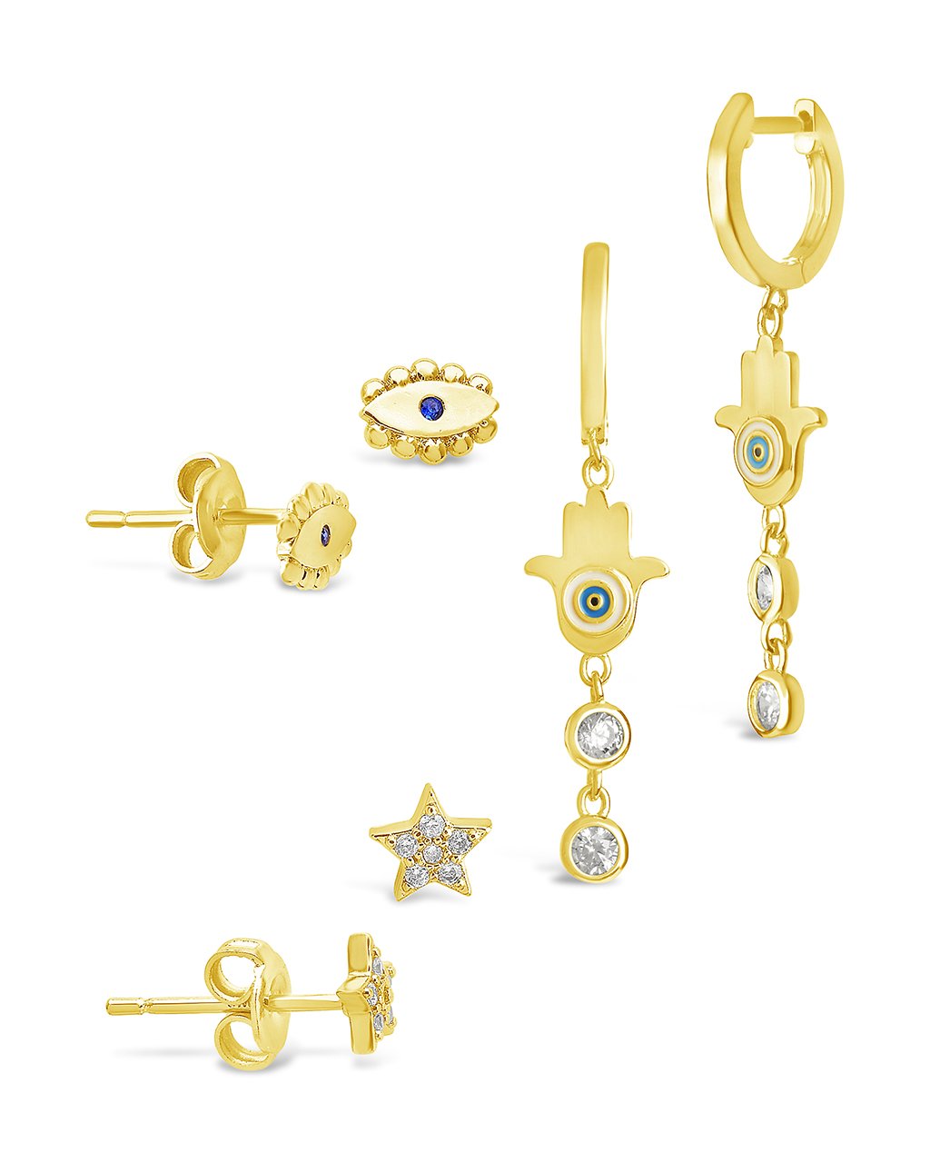 3pc Evil Eye Earring Set Earring Sterling Forever 