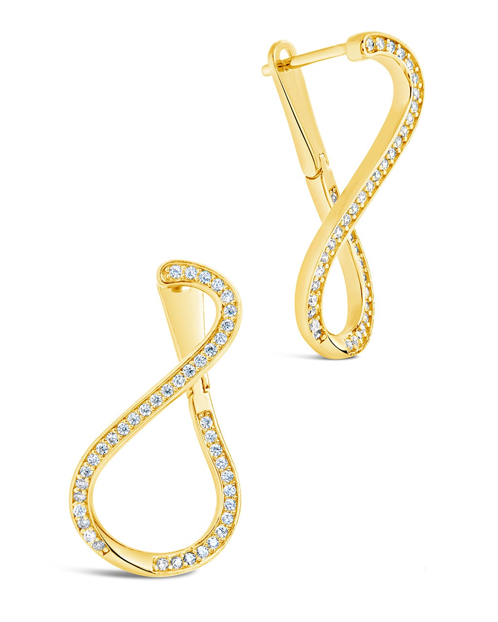 Infinity CZ Stud Drop Earrings Earring Sterling Forever 