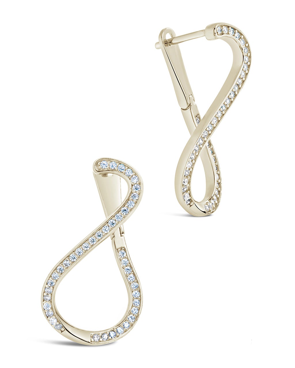 Infinity CZ Stud Drop Earrings Earring Sterling Forever 