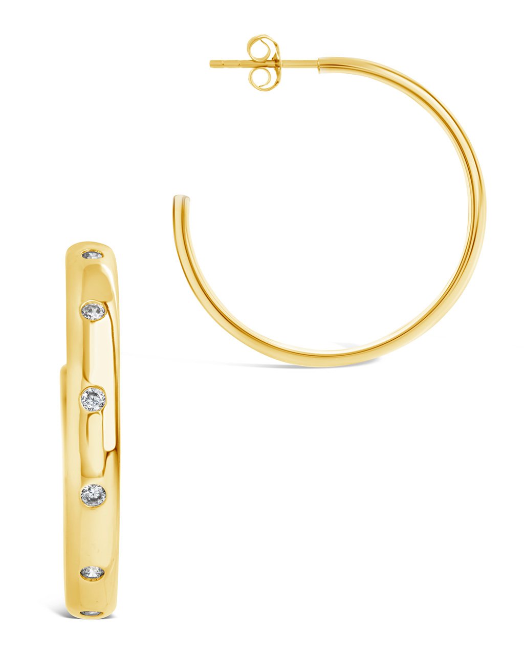 Everlee Hoops Earring Sterling Forever Gold 