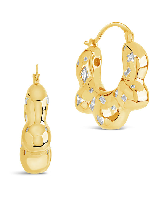 Tari Hoops Earring Sterling Forever Gold 