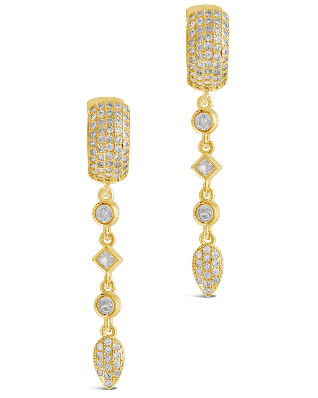 Malin Drop Hoops Earring Sterling Forever 