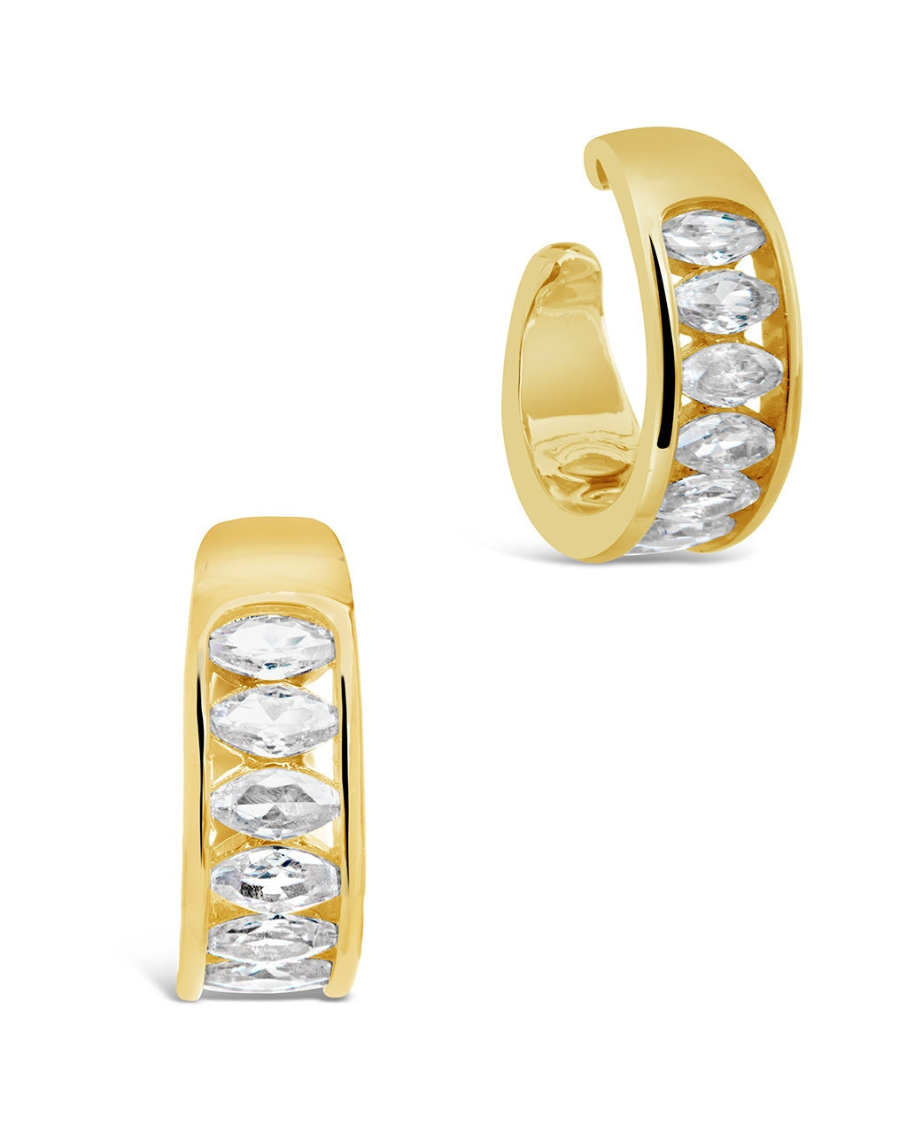 Mira Ear Cuff Set Earring Sterling Forever Gold 
