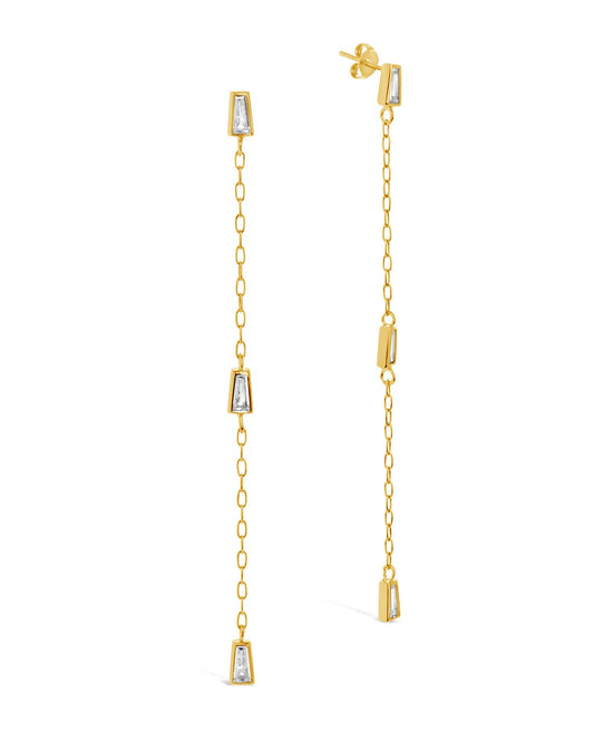 Lillian Drop Studs Earring Sterling Forever Gold 