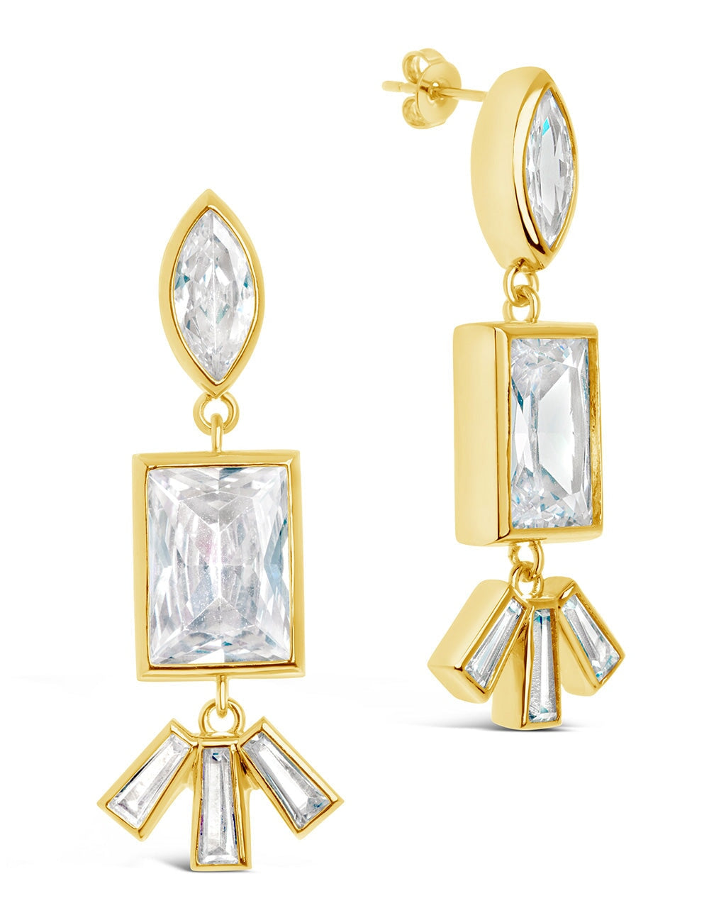 Bella Drop Earrings Earring Sterling Forever Gold 