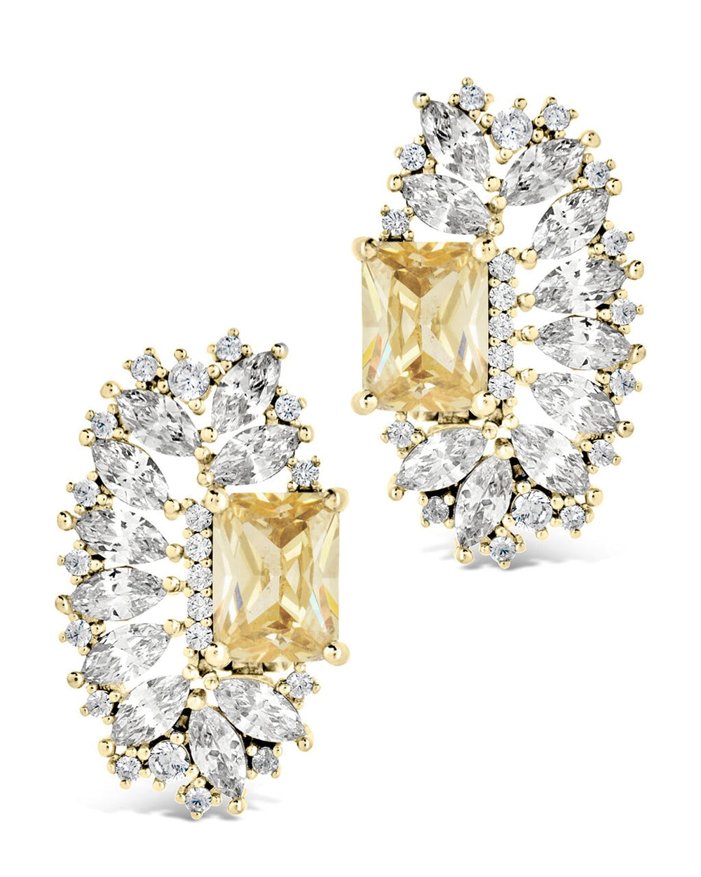 Nina Statement Studs Earring Sterling Forever Gold 