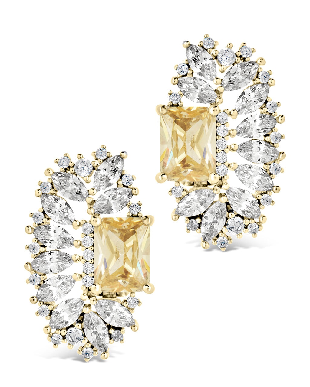 Nina Statement Studs Earring Sterling Forever Gold 