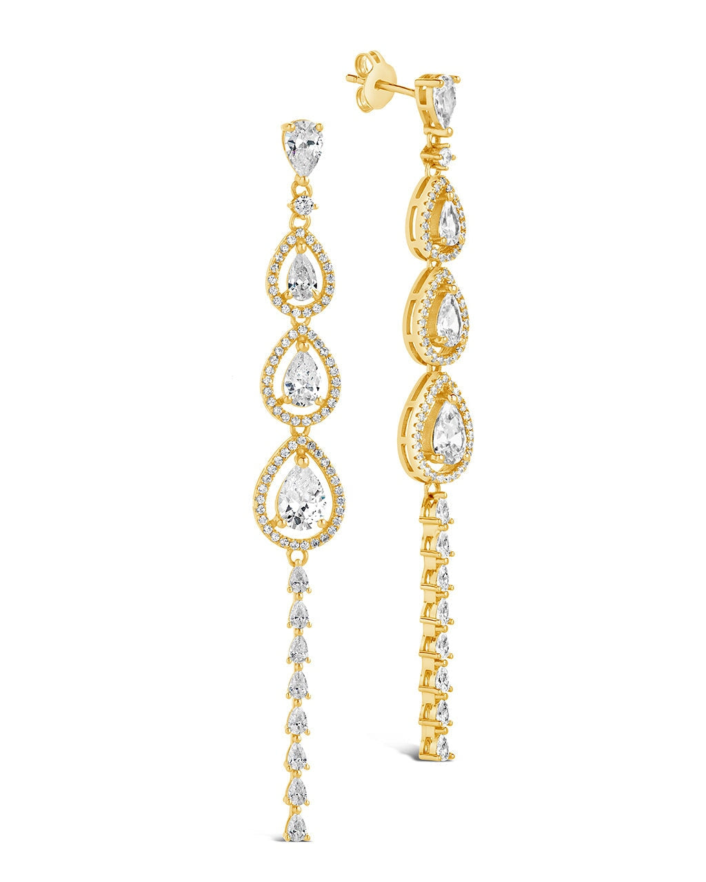 Angela Drop Studs Earring Sterling Forever Gold 