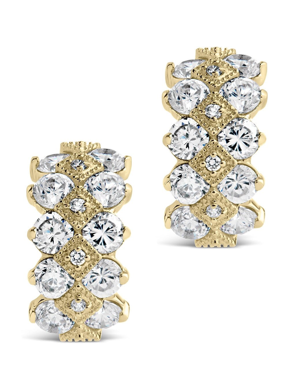 Lena CZ Hoop Earrings - Sterling Forever