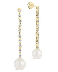 Blake Pearl Drop Stud Earrings - Sterling Forever