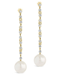 Blake Pearl Drop Stud Earrings - Sterling Forever