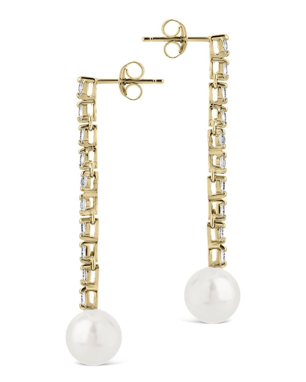 Blake Pearl Drop Stud Earrings - Sterling Forever
