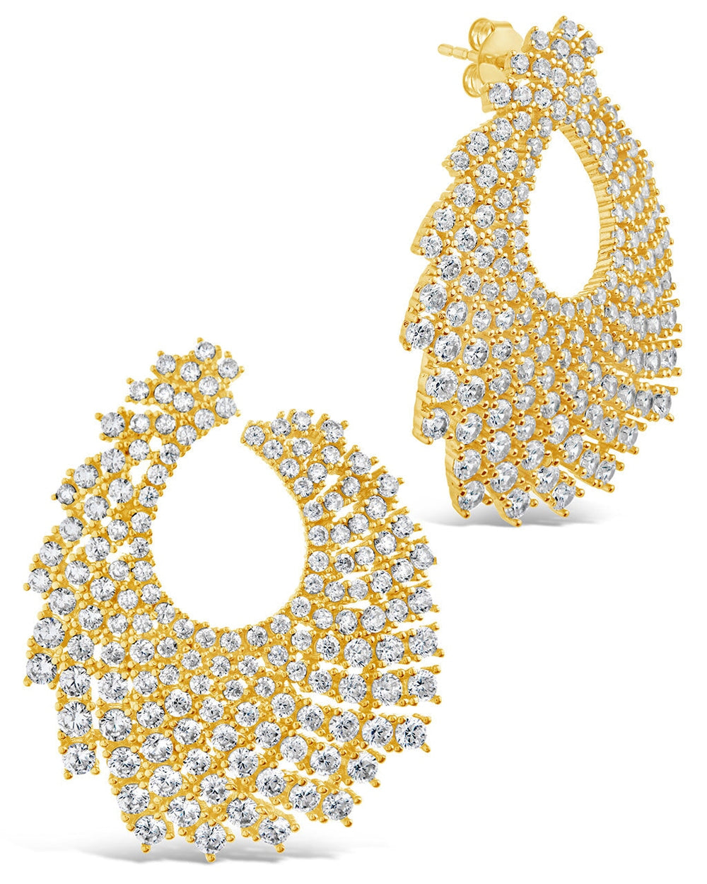 Viola Statement Studs Earring Sterling Forever Gold 