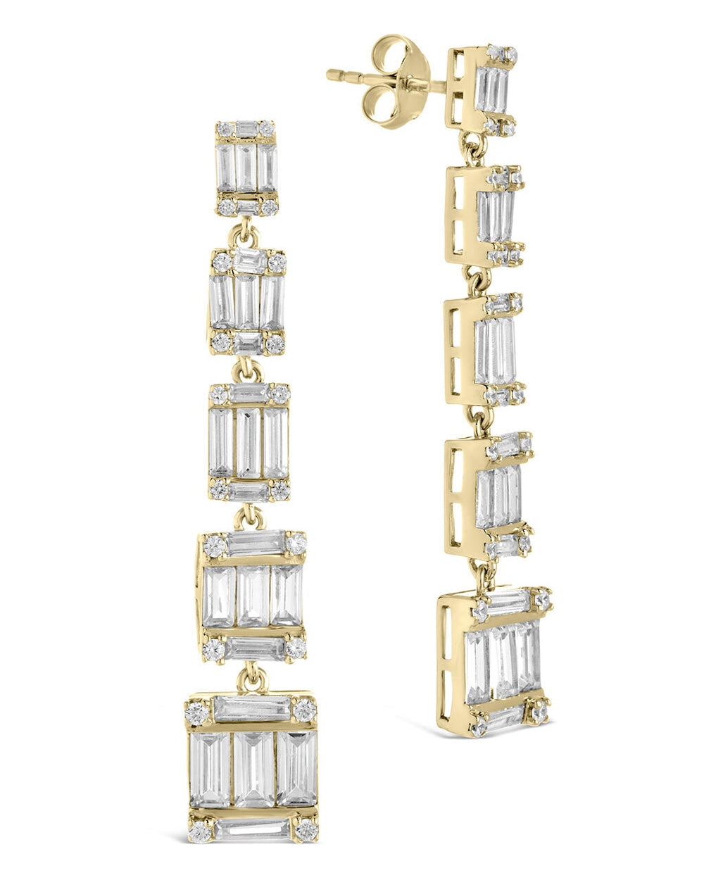 Penelope Drop Studs Earring Sterling Forever Gold 