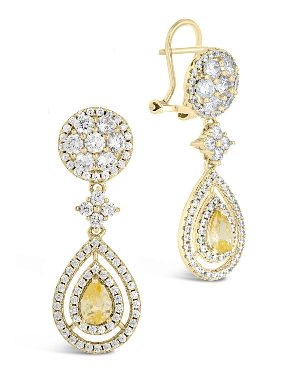 Jennifer Drop Studs Earring Sterling Forever Gold 