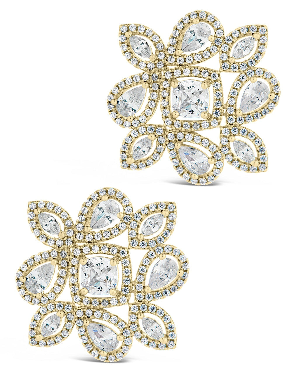 Kelsea Statement Studs Earring Sterling Forever Gold 