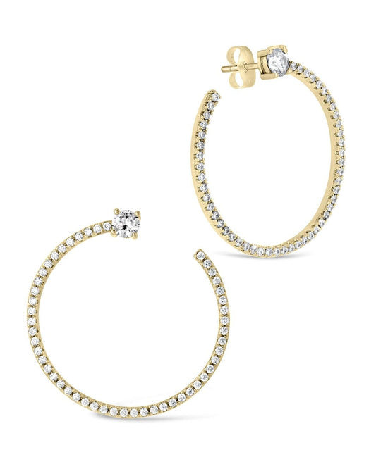 Cindy Circle Studs Earring Sterling Forever Gold 