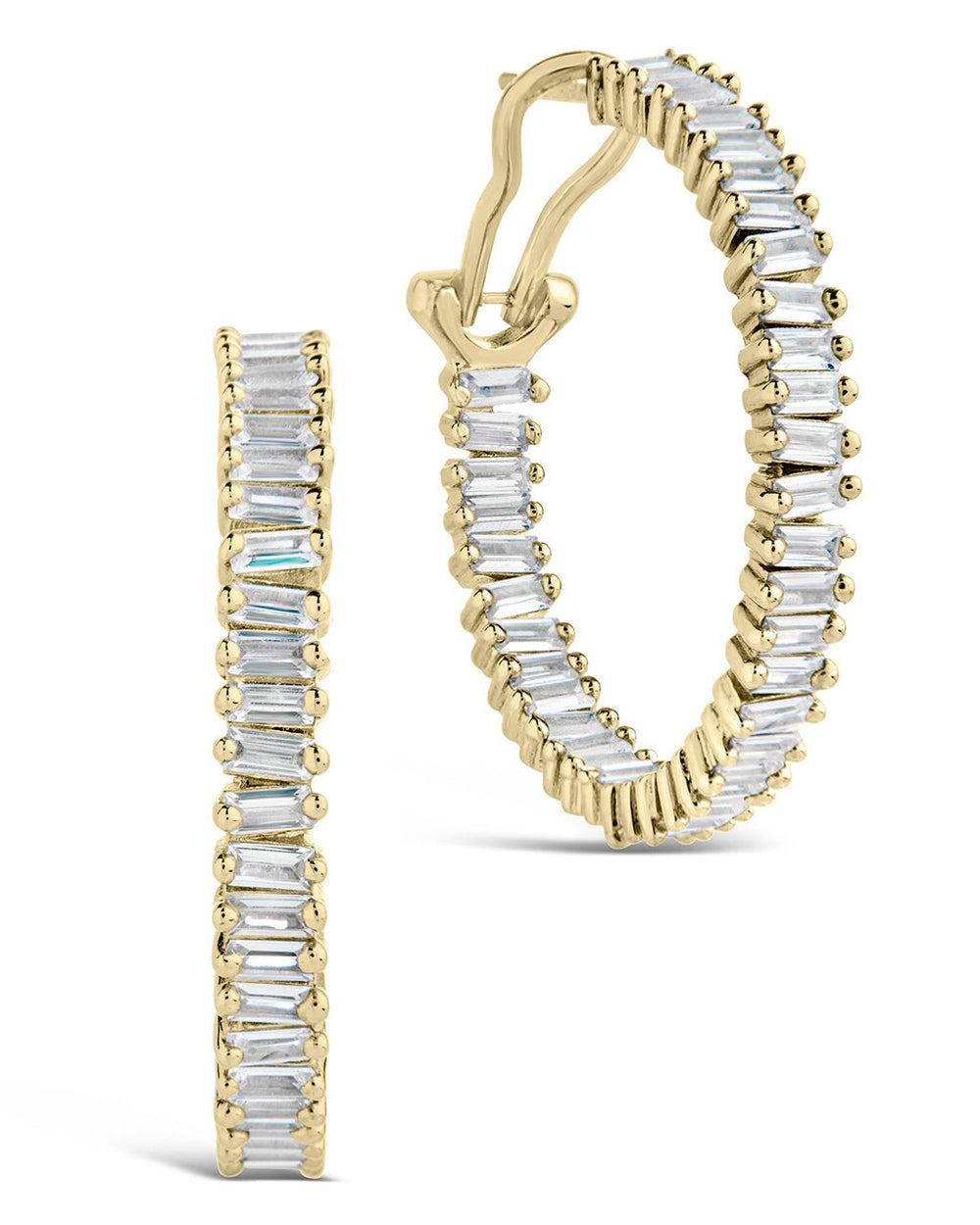 Mischa Statement Hoops Earring Sterling Forever Gold 