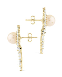 Rhianna CZ & Pearl Statement Stud Earrings - Sterling Forever