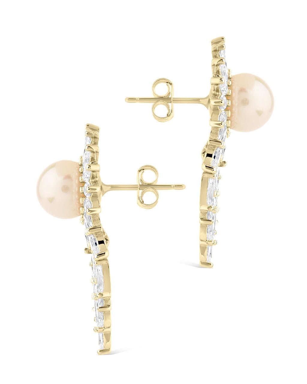 Rhianna CZ & Pearl Statement Stud Earrings - Sterling Forever