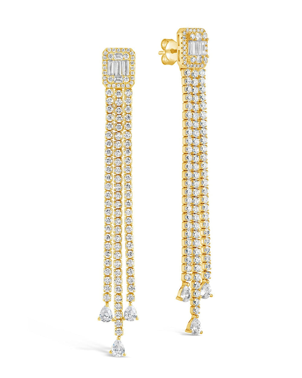 Naomi Dangle Studs Earring Sterling Forever Gold 