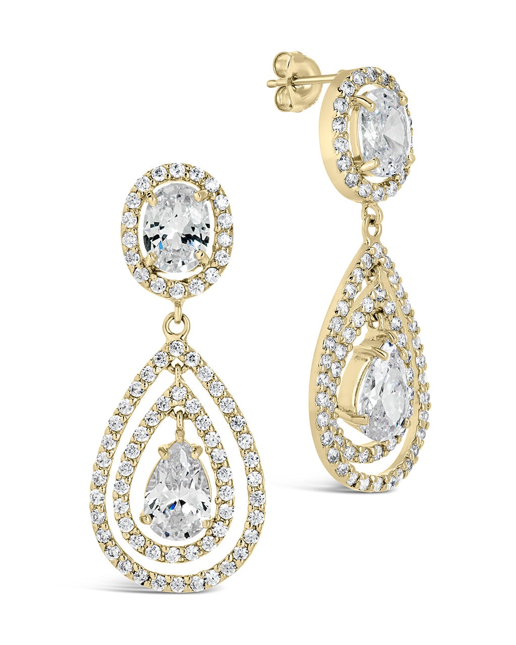 Cheyenne Drop Studs Earring Sterling Forever Gold 