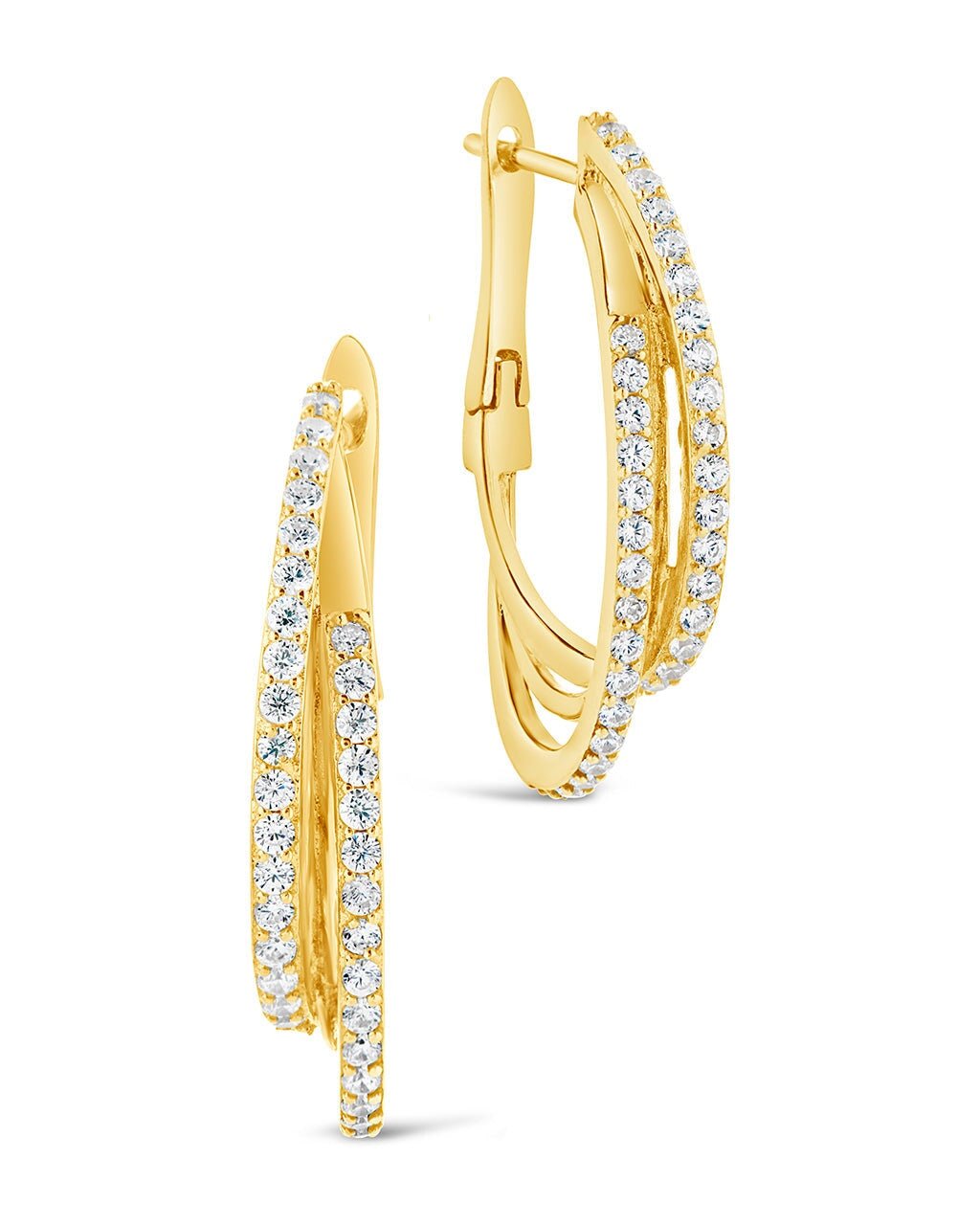 Kyle Hoops Earring Sterling Forever Gold 
