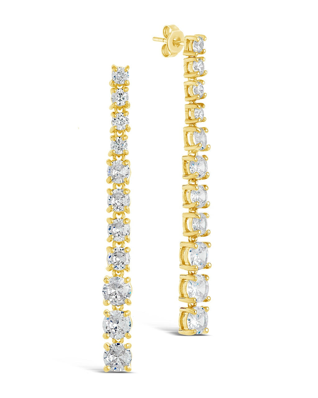 Natasha Drop Studs Earring Sterling Forever Gold 
