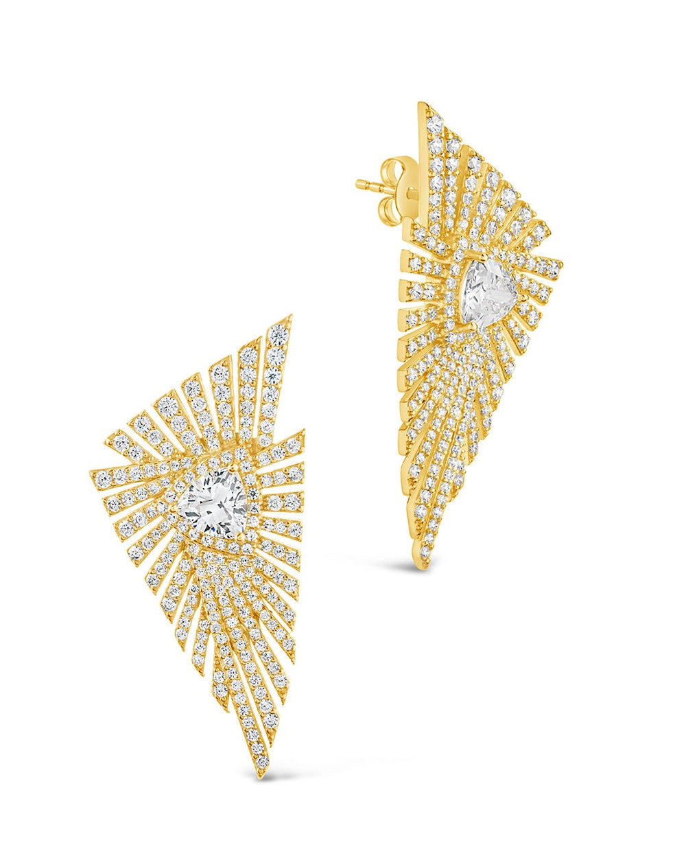Rosanne Statement Studs Earring Sterling Forever Gold 