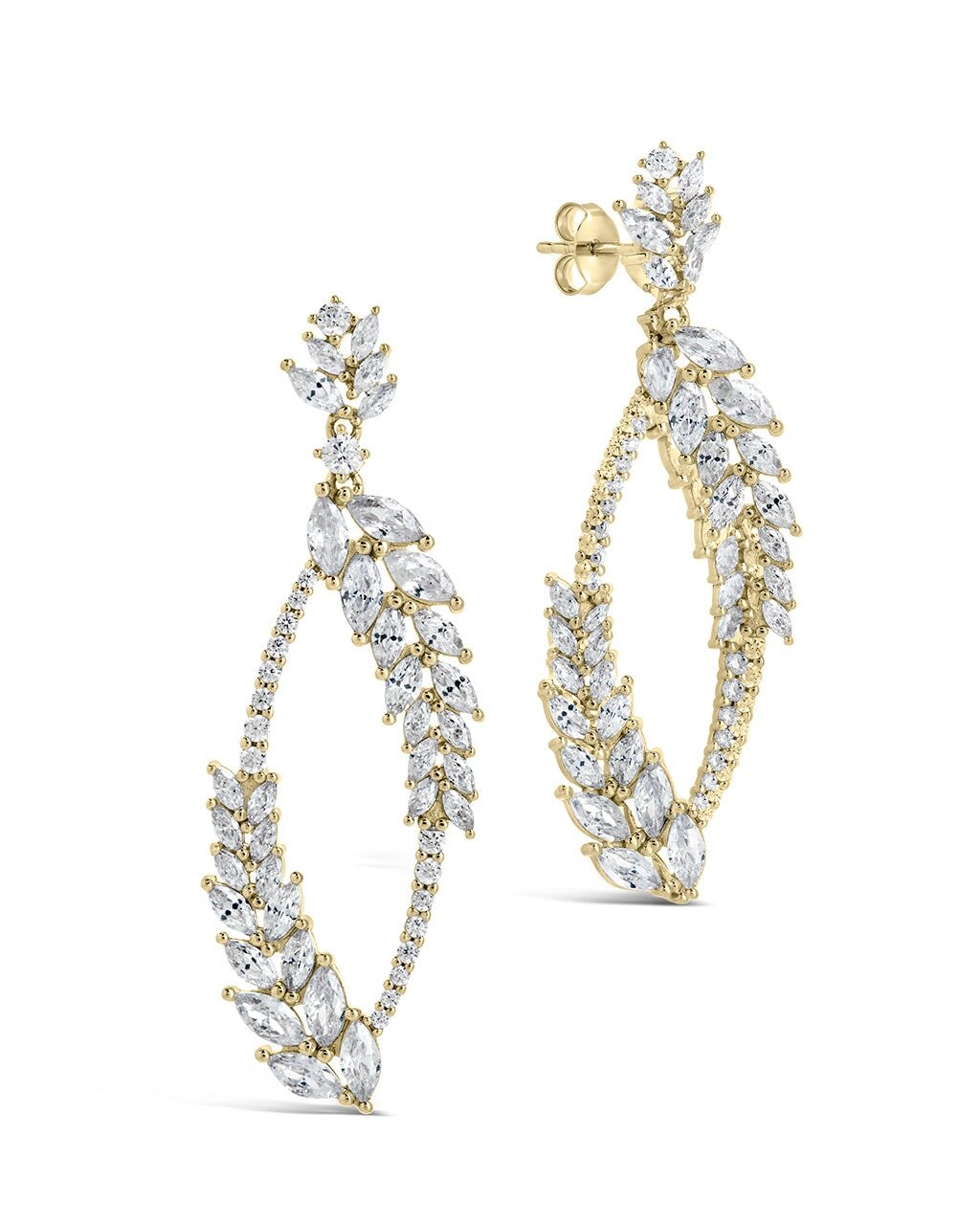 Gail Statement CZ Drop Earrings - Sterling Forever