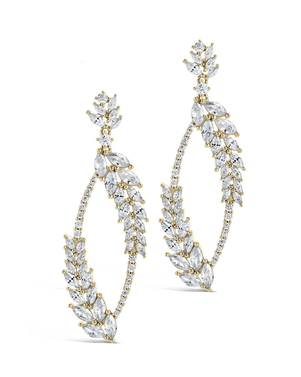 Gail Statement CZ Drop Earrings - Sterling Forever