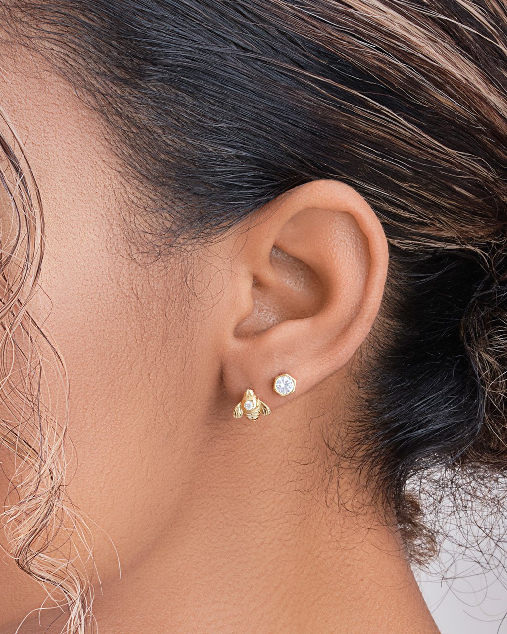 Sterling Silver Bee Stud Set of 2 Earring Sterling Forever 