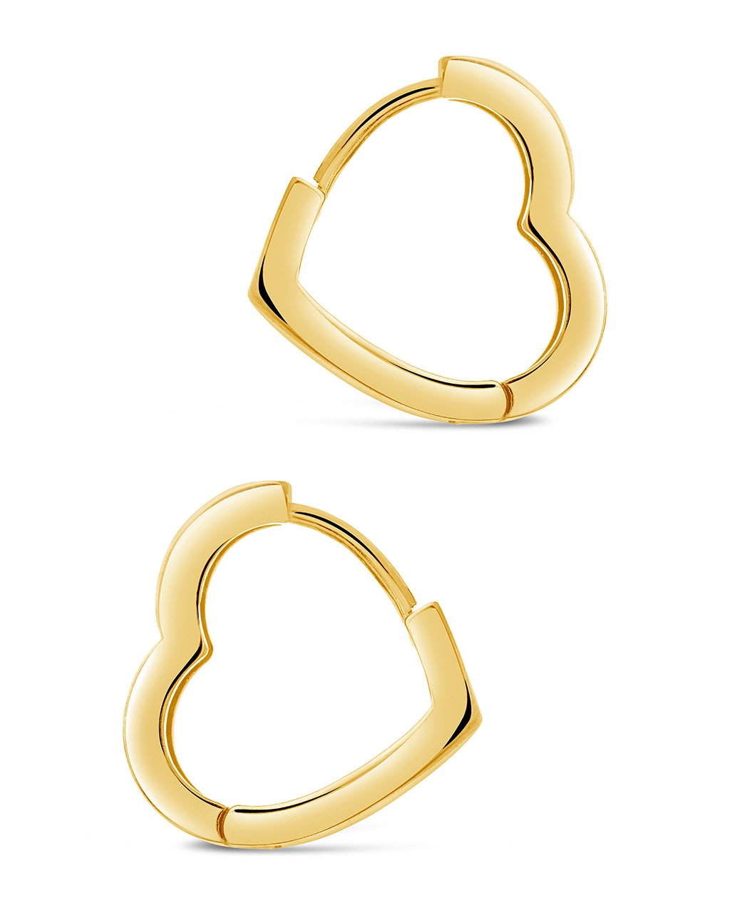 Sterling Silver Heart CZ Micro Hoops Earring Sterling Forever 