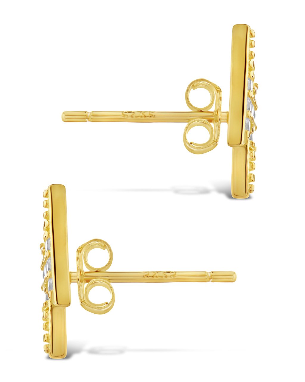 Sterling Silver CZ Lightning Bolt Studs Earring Sterling Forever 