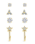Sterling Silver 4pc Everyday CZ Earring Set Earring Sterling Forever 